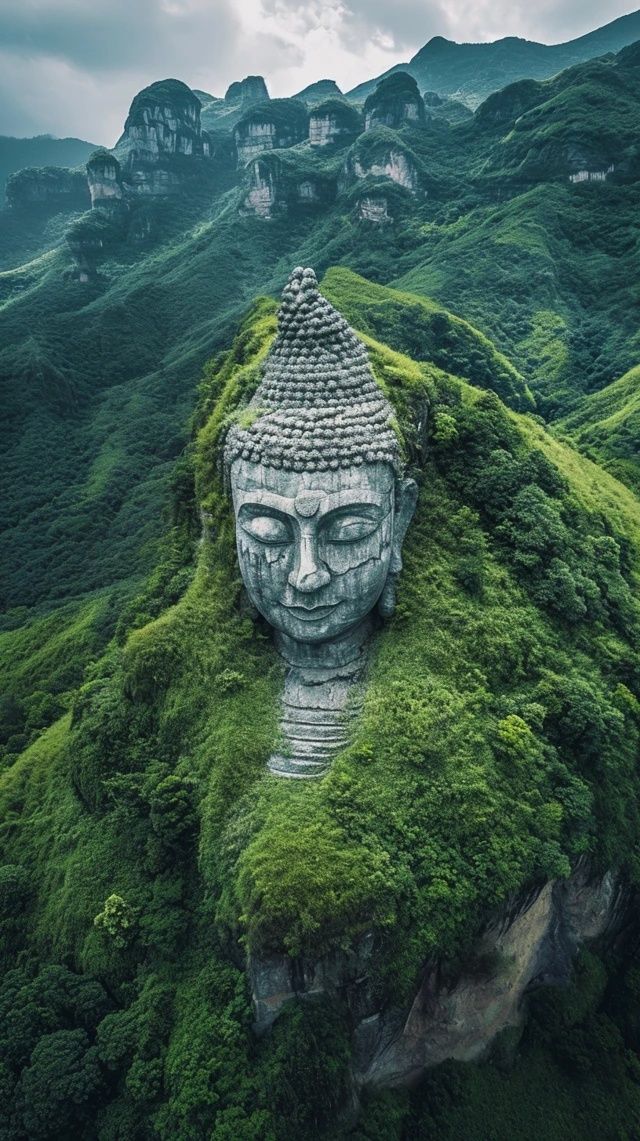 航拍河南樂山，龍神祠附近的景象，壯觀得讓人窒息！