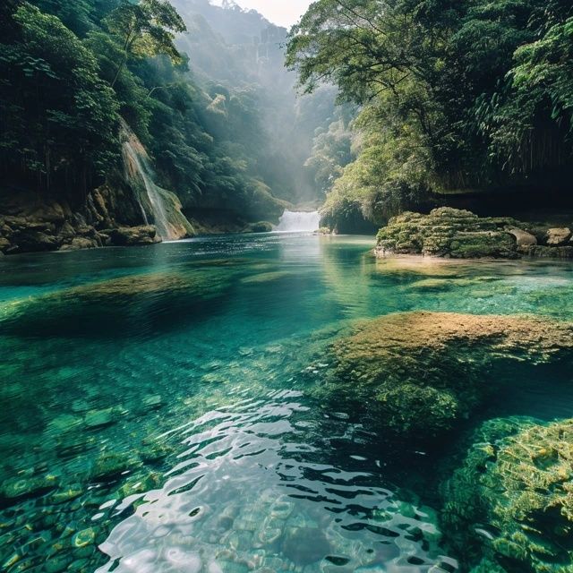 天河潭，位于貴陽(yáng)市花溪區(qū)石板鎮(zhèn)，是一處集飛瀑、清泉、深潭、奇石、怪洞與天生石橋于