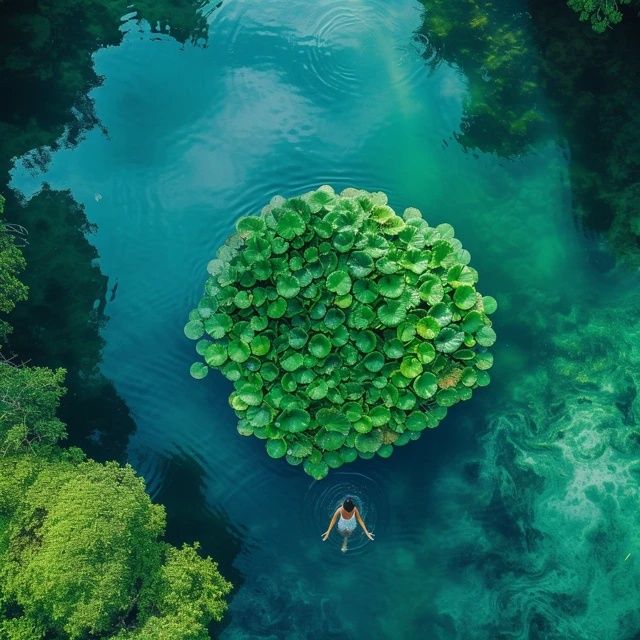 北海濕地云南高原上的綠寶石，自然的調色盤