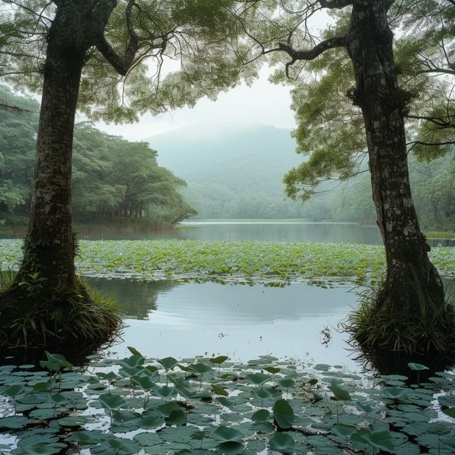北海濕地云南高原上的綠寶石，自然的調色盤