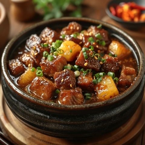 牛雜是一道風味獨特的美食，通常由牛的內臟和其他部位組成，味道鮮美