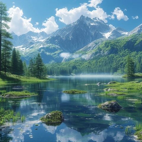綠水青山的美，是一種自然、寧靜且充滿生機的美