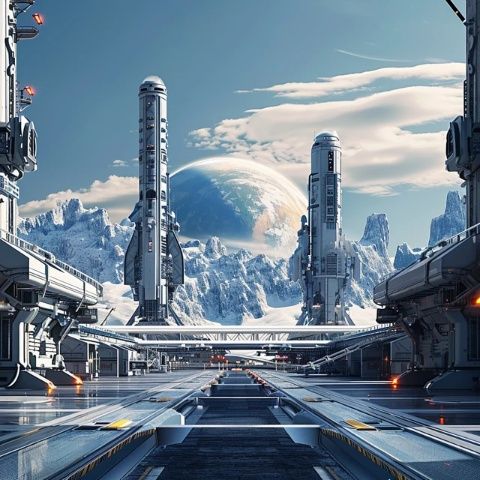 未來人類征服宇宙，建立巨大太空站“星際城”，科技感十足！