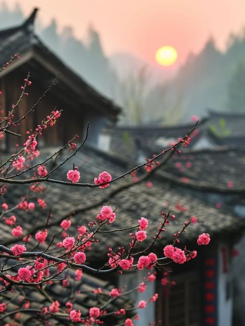 商洛的小城：鮮花盛開、果樹成蔭