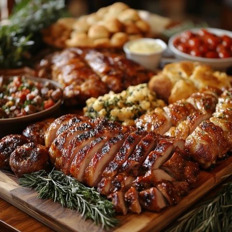 這附近的美食盛宴：烤肉盛宴，人均僅約40元，新鮮炭火烤制，豐富套餐搭配