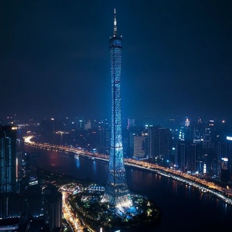 夜幕低垂，星辰點(diǎn)點(diǎn)，廣州這座燈火輝煌的不夜城正演繹著它獨(dú)有的繁華與喧囂