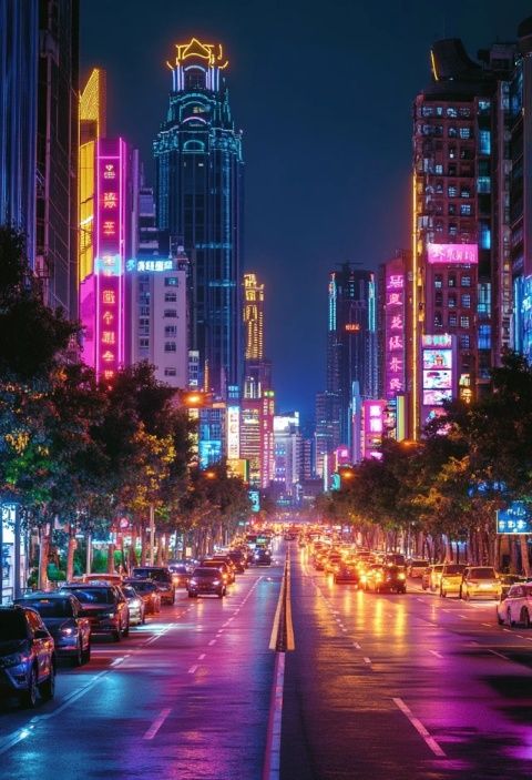 夜幕低垂，星辰點點，廣州這座燈火輝煌的不夜城正演繹著它獨有的繁華與喧囂