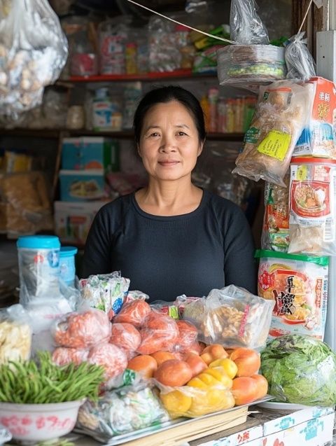 大連女子品嘗特色小吃牛雜，請求店家烹飪更軟爛可口