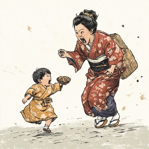 當失去了平衡的孩子摔倒在地時，母親的心臟像是停止跳動了……