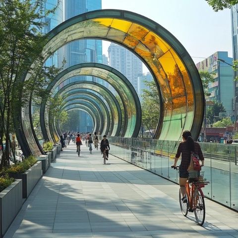 標題上海碳水一條街，大街上密密麻麻的人群，熱鬧非凡，生意非常火爆