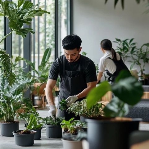 室內(nèi)綠化植物的養(yǎng)護(hù)注意事項有哪些?