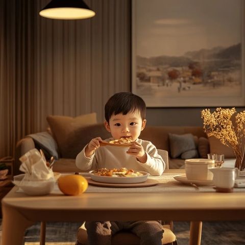 阿拉善22:00，孩子已入夢(mèng)鄉(xiāng)，我獨(dú)坐餐桌畔，細(xì)嚼宵夜美食