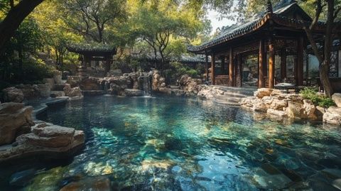 云南陸良爨龍園溫泉:；一個集自然與人文于一體的度假勝地