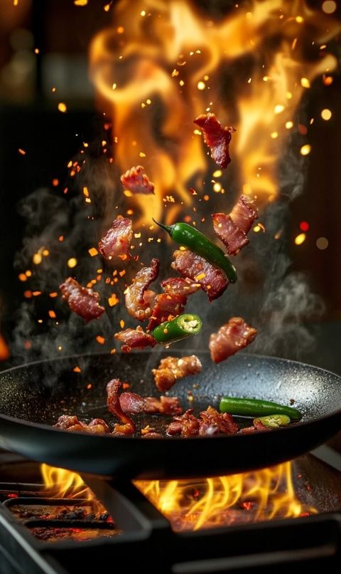 揭秘水煎肉新吃法：無需炭火，德化步行街的獨(dú)特美食之旅