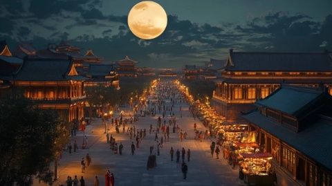 夜幕降臨的呼和浩特振華廣場，周五七點(diǎn)后的小編探訪記