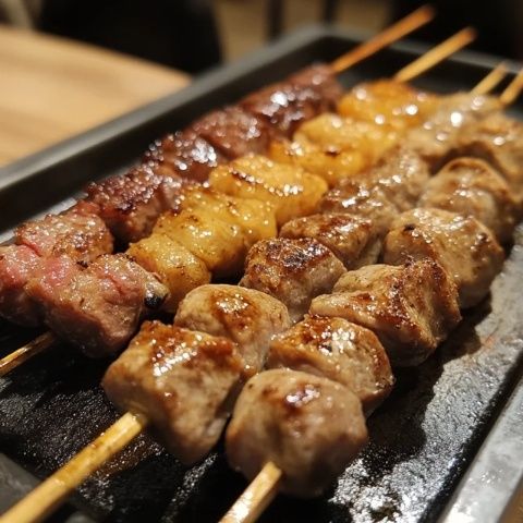炭烤牛肉串配濃郁番茄醬，色香味俱佳！當(dāng)然可以！以下是羊肉串的制作方法