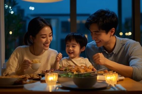 濟寧萬象匯：一家三口的歡樂美食之夜！