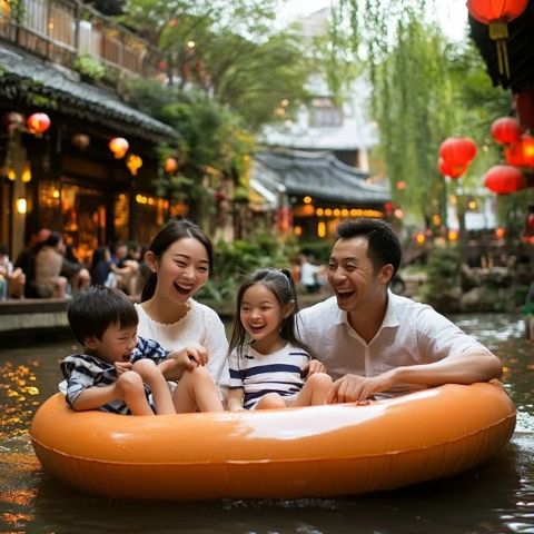 國慶期間，日韓游客涌入湖南