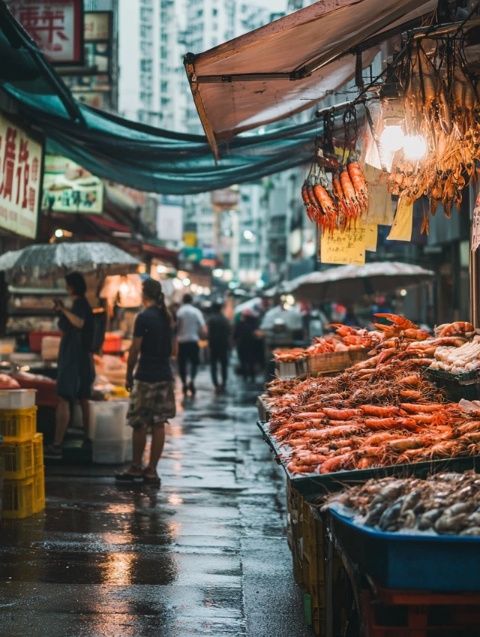 隱藏在巷子里的美味魚店，避雨時的意外發現！