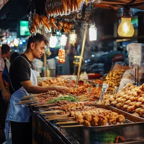 手爆前男友網絡名詞瞬間在網絡上炸開,網紅一條街特色美食，聞著都要去上一趟