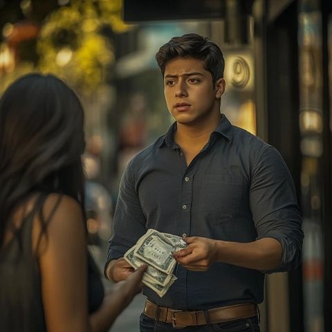 街邊小吃店里，服務員與顧客起了口角..."再來一碗粉湯，放點牛肉!