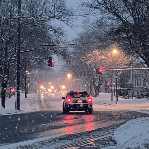 鄉下霜凍及雨雪天氣行車安全指南：燈光、速度與距離的把控