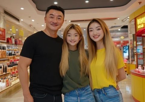 我去逛街帶孩子周末過得很開心！
