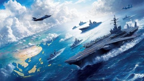 現代海軍武器大全:大型水面戰艦、中型水面戰艦、兩棲艦艇、潛艇及艦載機介紹。
