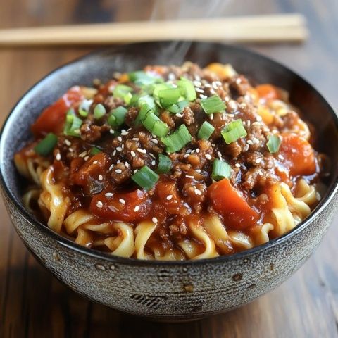 解凍藏香豬肉，自制麻辣蒸肉，配番茄面，健康美味的早晨佳肴