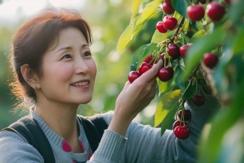 一位五十多歲山東棗莊的劉嫂，無(wú)知識(shí)，無(wú)技術(shù)，到山東煙臺(tái)打工摘蘋果