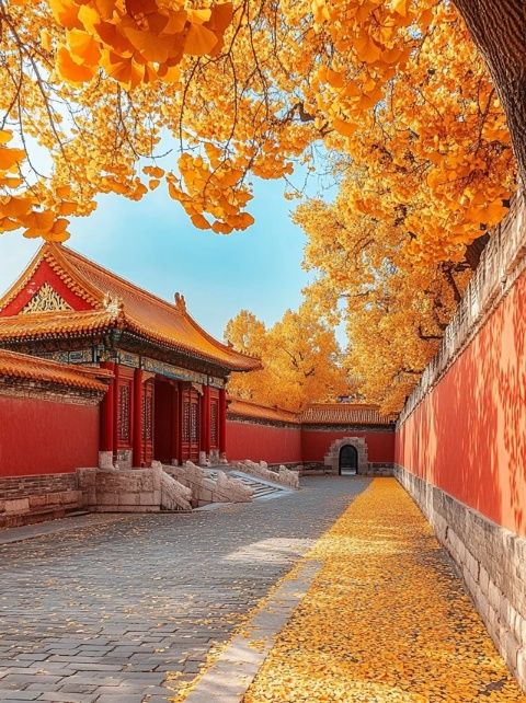秋日風光：北京紫禁城四周百花齊放