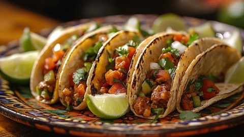 Taco是一種源自墨西哥的美食，通常由玉米或小麥制成的薄餅包裹著肉、蔬菜、奶酪等