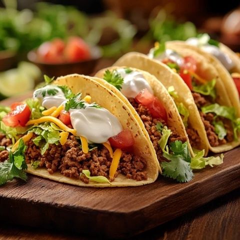 Taco是一種源自墨西哥的美食，通常由玉米或小麥制成的薄餅包裹著肉、蔬菜、奶酪等