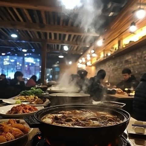 上海火鍋店韓國顧客排隊(duì)打卡，生意火得讓人驚嘆！