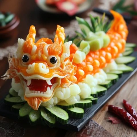 今日大揭秘： snake come true！輕松上手制作胡蘿卜鮮蝦蛇形飯