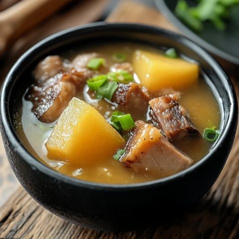府城特色農家菜,羊頭湯鍋與果園雞令人贊不絕口