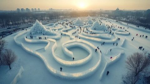 我在哈爾濱冰雪大世界的奇幻冰雪之旅