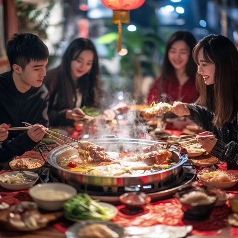 春節臨近，年味正濃，團圓壩壩宴成為鄉村迎新春的主角,近日