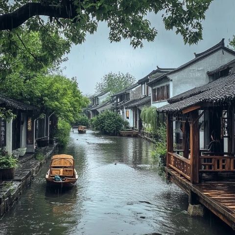 在蘆茨村我們邊走邊看邊拍，不知不覺就走到了沿河街道的盡頭，一路都是飯店