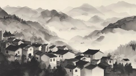 在一個(gè)細(xì)雨綿綿的清晨，我踏入了丹巴縣散拉科村，仿佛走進(jìn)了一幅水墨畫(huà)卷