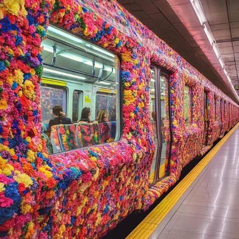 武漢地鐵站驚現2米高蔬菜模型，網友直呼：還是武漢地鐵會玩！
