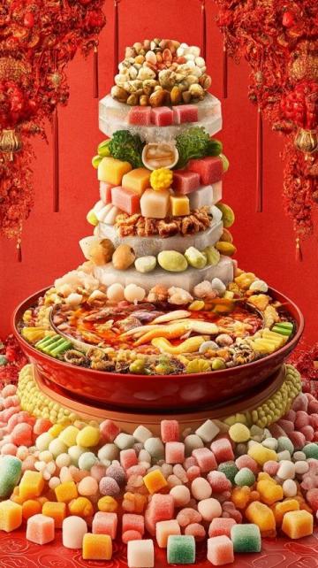揭秘20年傳承家宴：客家大盆菜的做法，15種食材層層疊出新年好運！