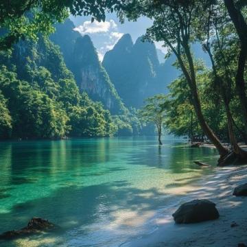 象島位于泰國灣中，是泰國海島當中開發(fā)相當完善的島嶼之一,在椰林樹影的掩映之下