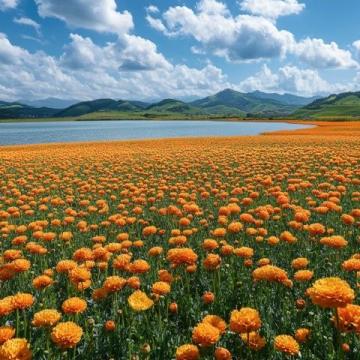 松花湖畔：藍天、綠地與綻放的山花，沉浸在自然的美好之中