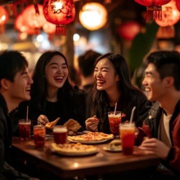 重慶街頭熱紅酒圣誕氛圍免費喝：一家烤肉店的創意活動和美味菜品