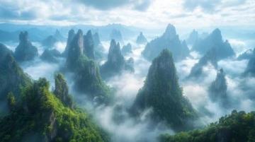 張家界，位于中國湖南省西北部，以其獨特的喀斯特地貌和壯麗的自然風(fēng)光聞名于世