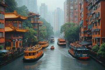 嘉興至海鹽的古運河官塘：沈蕩鎮的文化與美食之旅