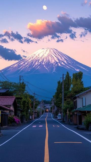 富士山一日游之旅，傍晚泡溫泉，清晨一睹雄偉景象