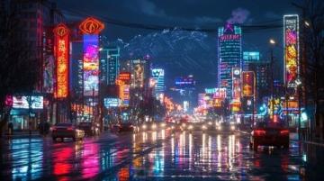 新疆昌吉回族自治州阜康市:漫步街頭,盡享地道酸奶與夜色美景