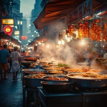開封夜市是中國著名的美食聚集地，以其豐富多樣的小吃聞名